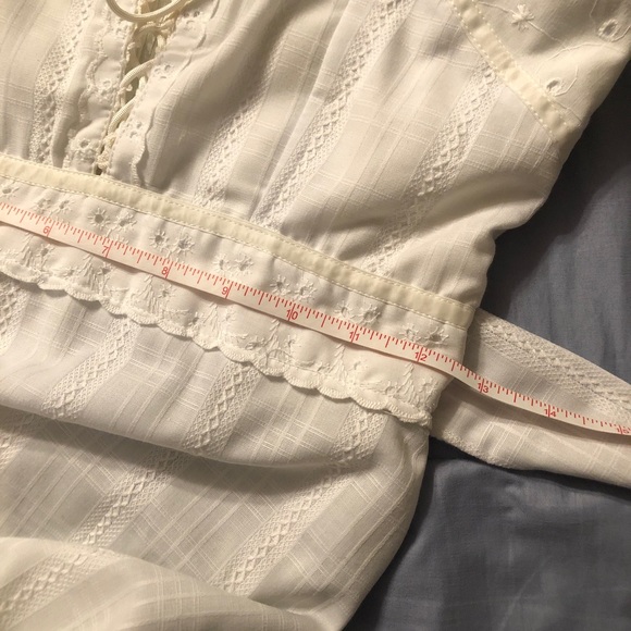 Vintage 70s zum zum gunne sax style white eyelet maxi sundress - Picture 11 of 12